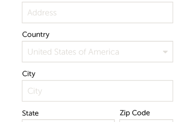 Mobile Login Comps Enter Address Screen United States