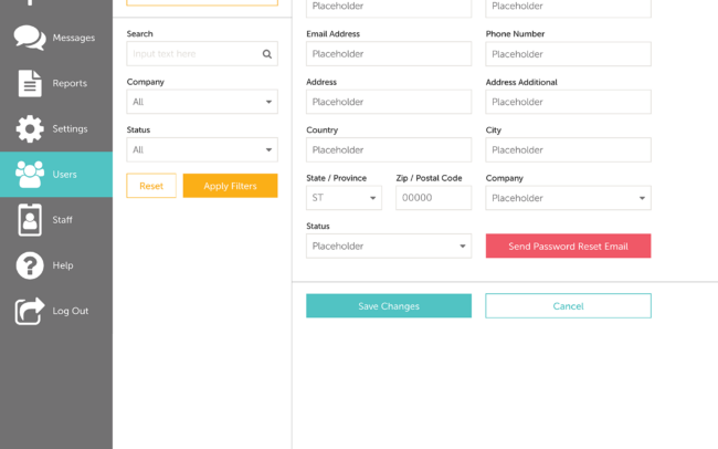 A screenshot depicting the user management dashboard 3