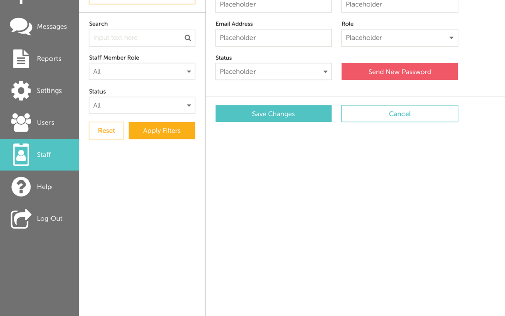 A screenshot depicting the staff management dashboard 3