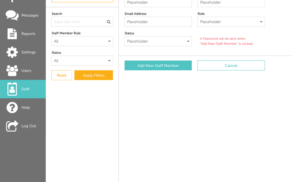 A screenshot depicting the staff management dashboard 4